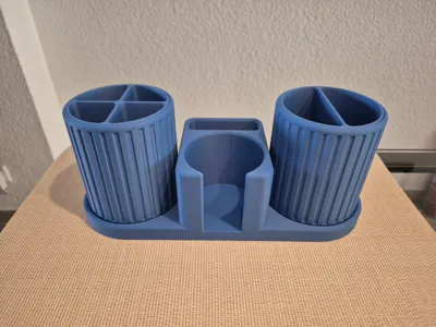 Organizador de baño con vasos giratorios