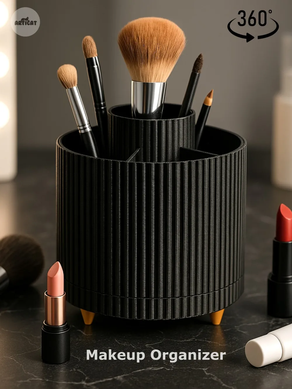 Organizador de maquillajes giratorio