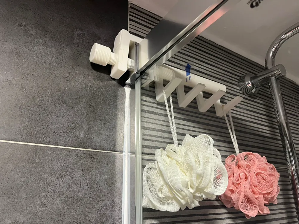 Percha para mampara con tornillo