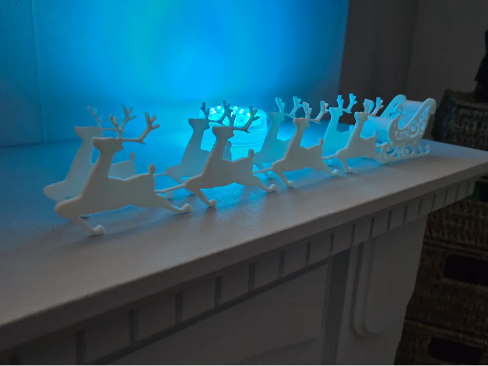 Decoración de Trineo y Renos