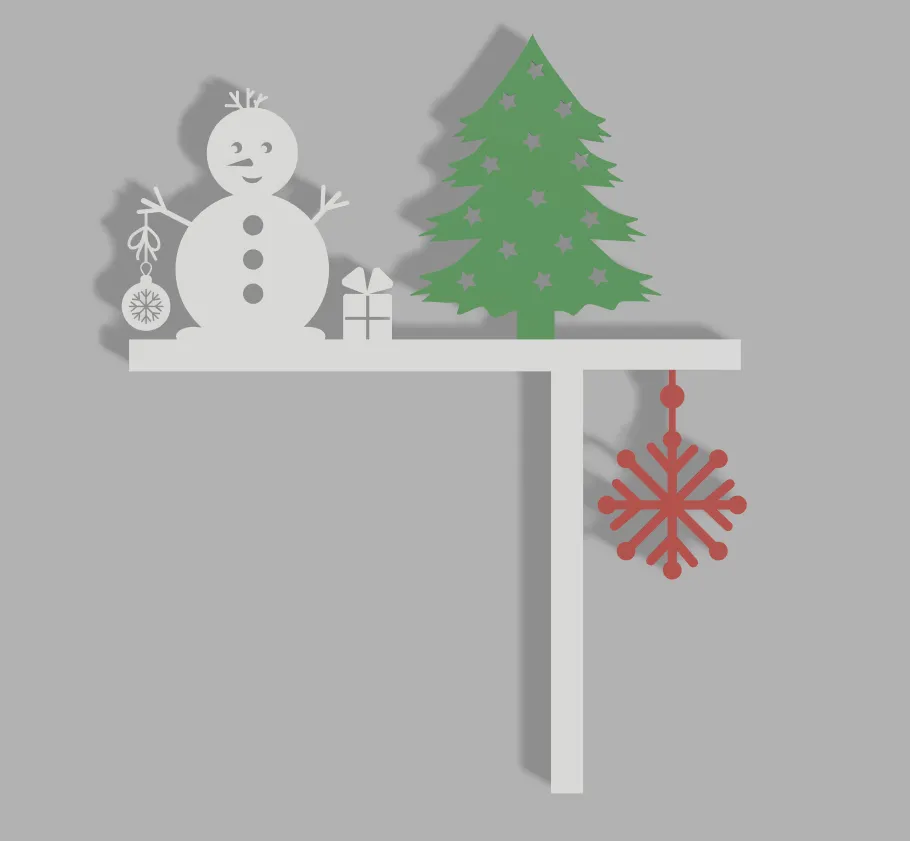 Deco para puerta Muñeco de Nieve