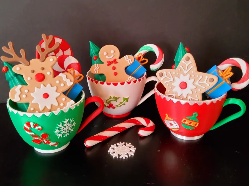 Tazas Decorativa con Accesorios