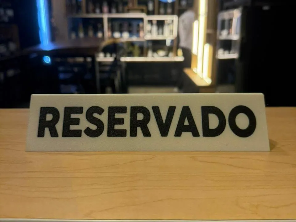 Letrero de Reservado